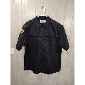 Men's Blauer Black Uniform Shirt Size XL Lot Of 3 Flag Patch Utility Work